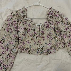 Blouse crop top from revolve size xxs never worn